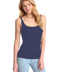Only Hearts Skinny Neck Tank Color: Denim Size: L at Petticoat Lane Greenwich, CT