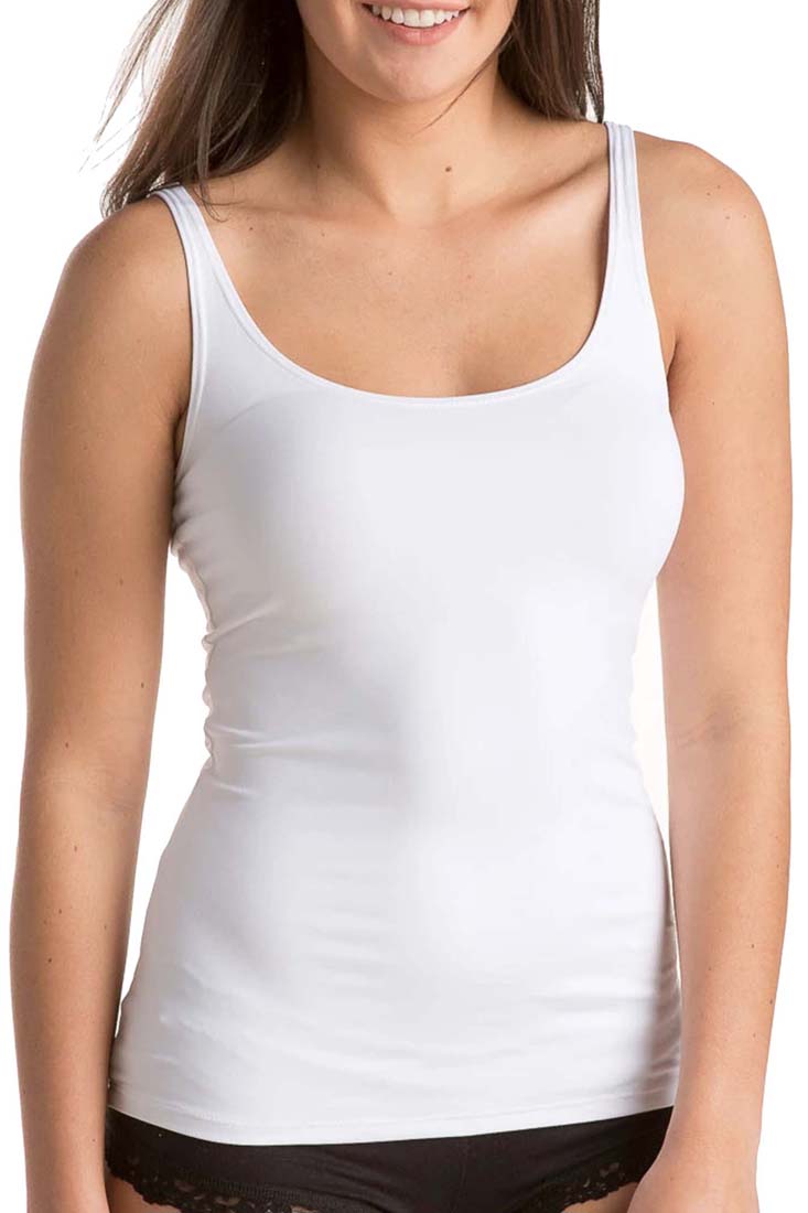 Only Hearts Skinny Neck Tank Color: White Size: S at Petticoat Lane Greenwich, CT
