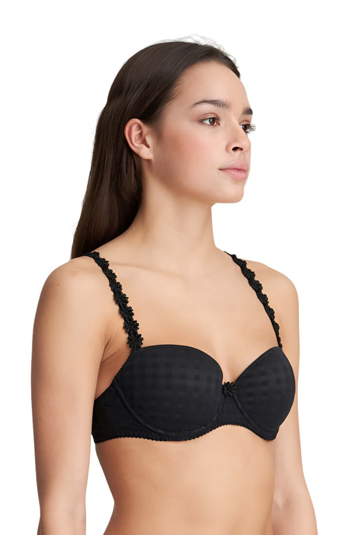 Marie Jo Avero Balcony Bra Color: Black Size: 30E at Petticoat Lane Greenwich, CT