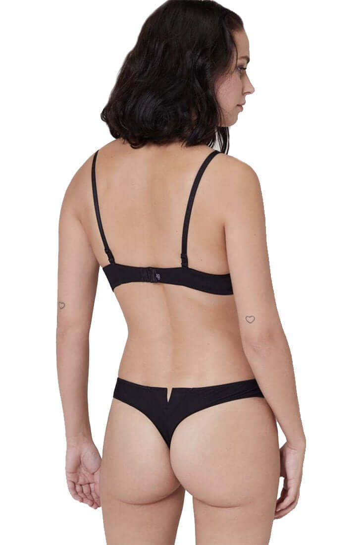 Simone Perele Saga Thong Color: Black, White, Infinity Blue Size: XS, S, M, L at Petticoat Lane Greenwich, CT
