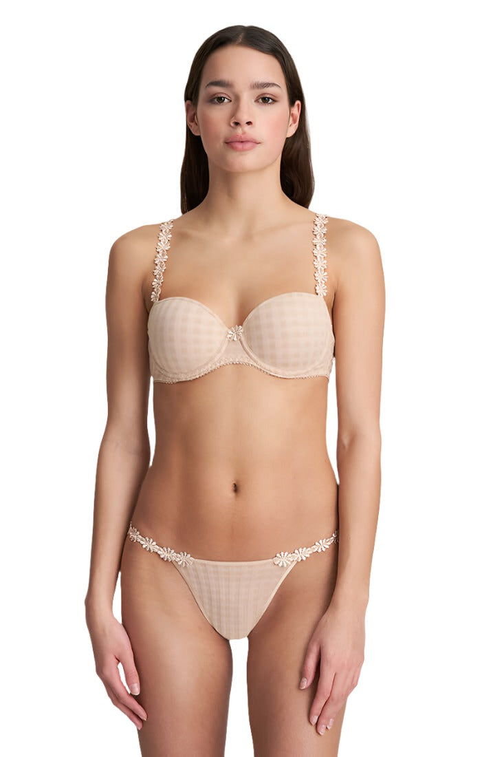 Marie Jo Avero Balcony Bra Color: Caffe Latte, Black, White Size: 30D, 30DD/E, 32B, 32C, 32D, 32DD/E, 32DDD/F, 34A, 34B, 34C, 34D, 34DD/E, 34DDD/F, 36A, 36B, 36C, 36D, 36DD/E, 36DDD/F, 38A, 38B, 38C, 38D, 38F, 30E at Petticoat Lane Greenwich, CT