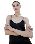 Oscalito Long Slip Dress in Stretch Silk