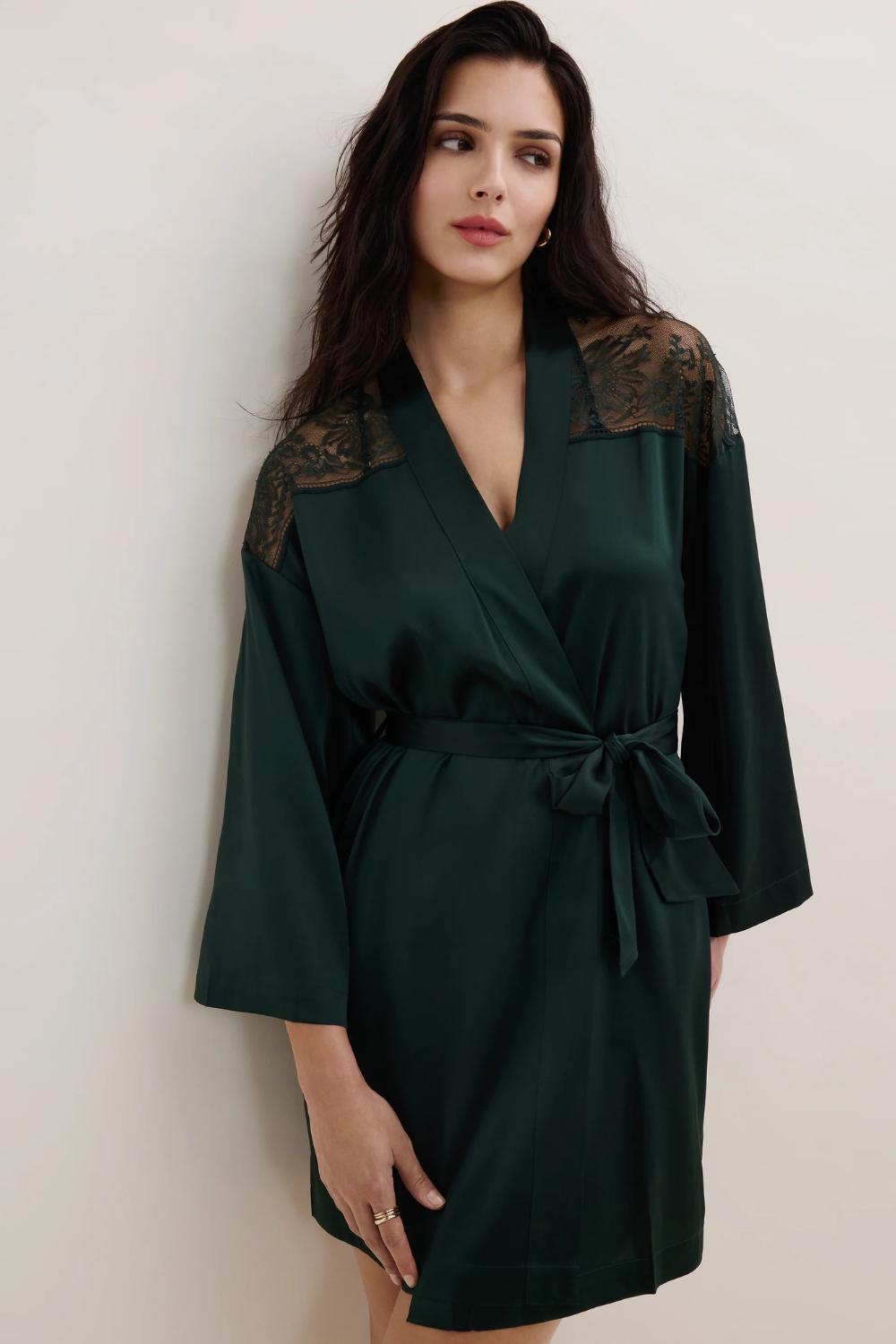 Midnight Whisper Kimono in Whisper Green