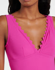 Ines V-Neck One-Piece in Zinnia