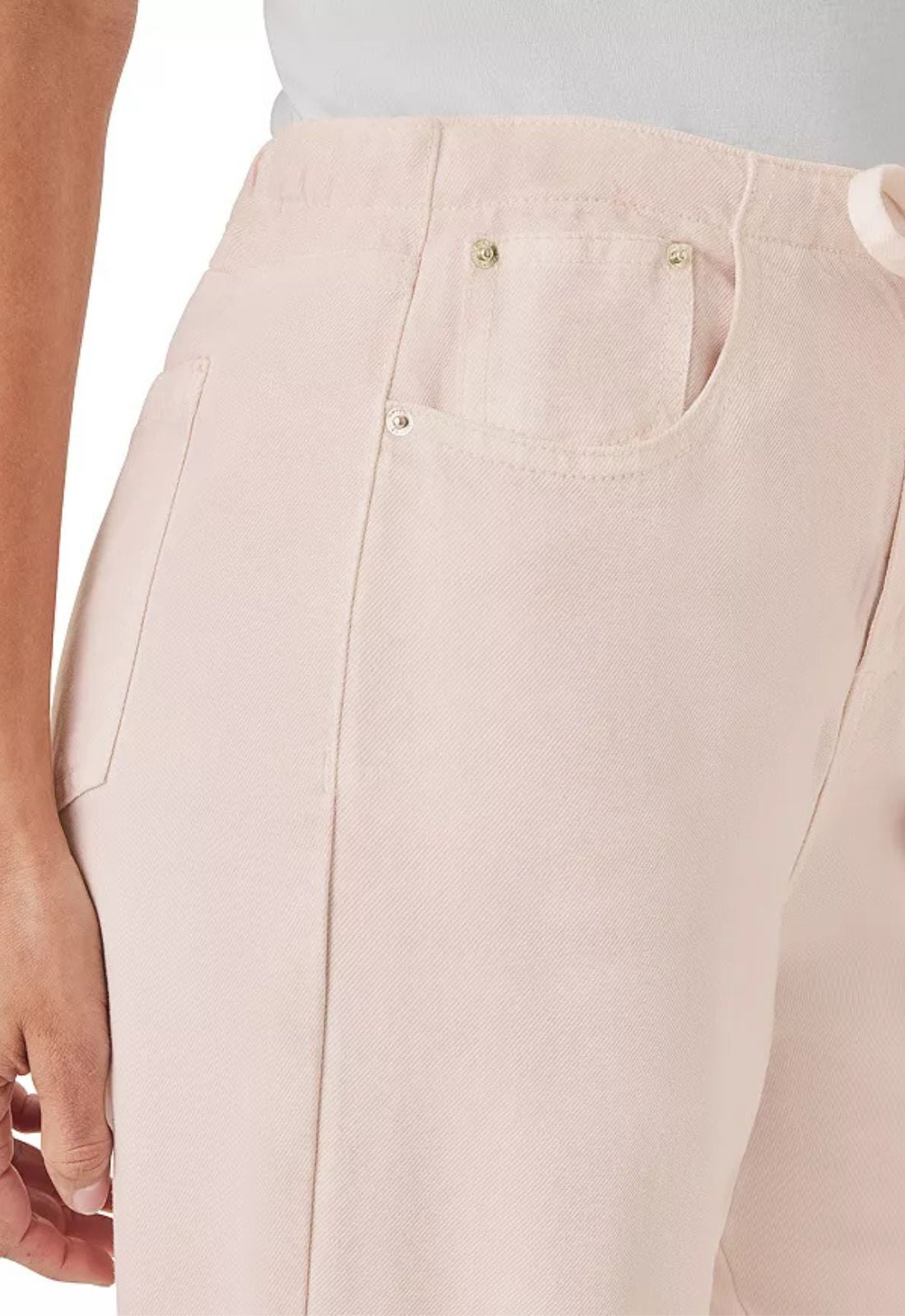 Lounge Denim Cropped Pant in Rose Petal