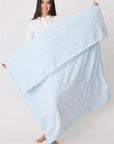 Cable Crew Blanket in Blue Air