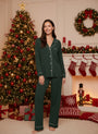 Gisele Long PJ Set in Pine/Ivory