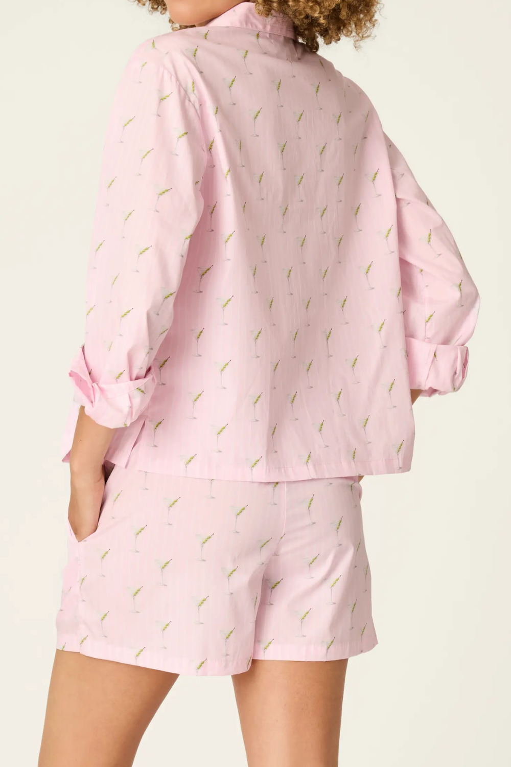 After Party PJ Shorts in Pink Pearl
