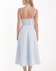 Auri Embroidered Midi Dress