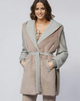 Golia Mid-length Wool and Cashmere Sweater Vest with Faux Fur in Grey