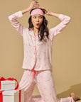 Happy Hour Long PJ Set in Light Pink