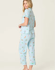 Dogs Playing Golf Short Sleeve and Pants PJ Set in Light Blue