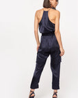 Racer Charmeuse Cami in Navy