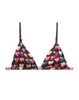 Luxe Triangle Bra in Black Mini Heartbreaker