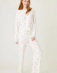 Peachy Heart Long Pajama Set