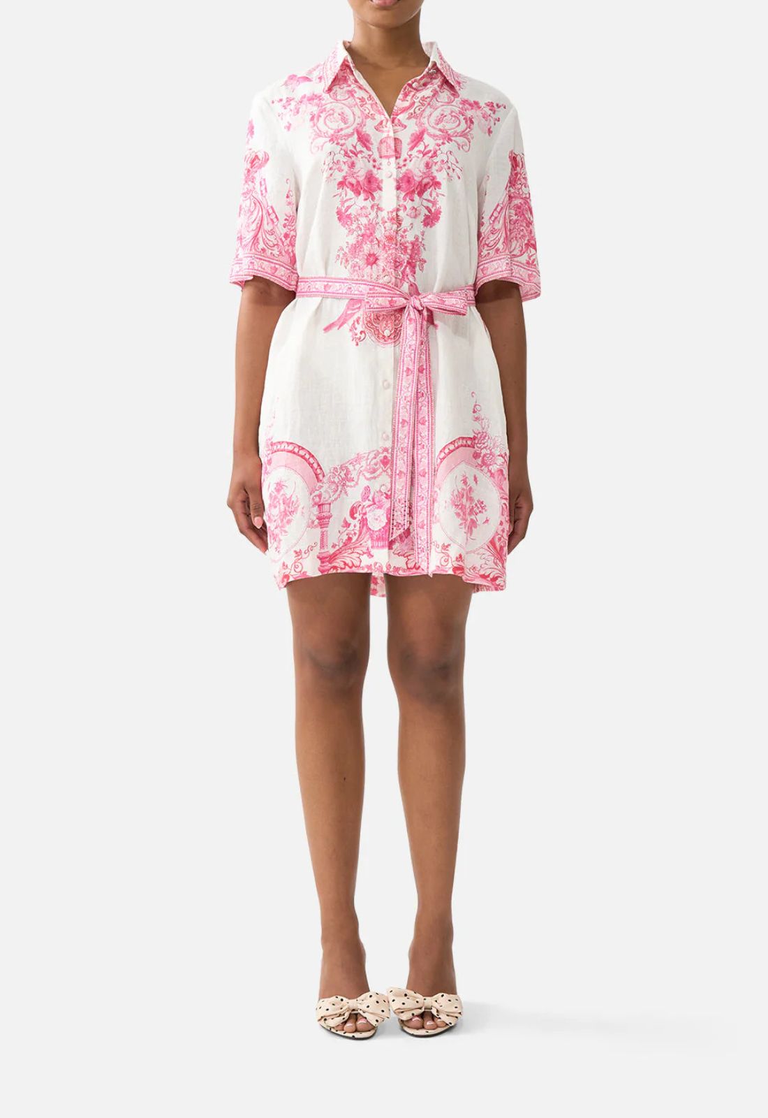 Short Shirt Dress in Livin La Vida Rosa
