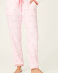 Happy Hour Long Jogger PJ Set in Light Pink