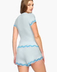 Amalia Cap Sleeve Tee and Short PJ Set in Fontana