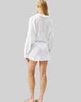 Sara Short Shirt Dress in White