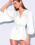 Angel Sleeve Robe in Creme