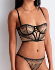 Voodoo Love Bustier in Millenium Black