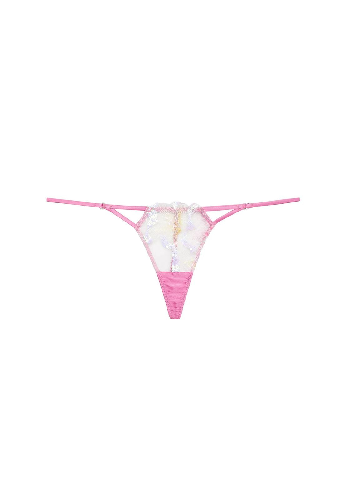 Sequin Hibiscus G-String in Pink Desire
