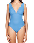 Ines V-Neck One-Piece in Mystic