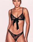 Untie Me Demi Bra in Black