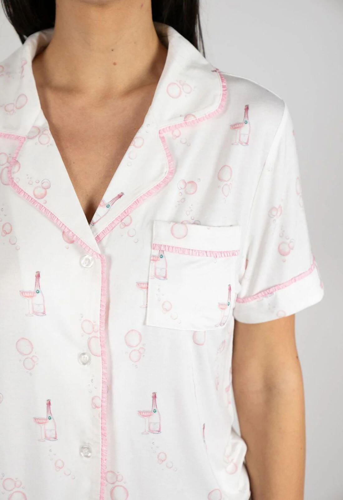 Jolene Short PJ Set in Rose Bubbles