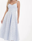 Auri Embroidered Midi Dress