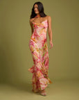 Nola Cowl Maxi Dress in Pink