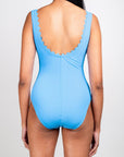 Ines V-Neck One-Piece in Hydrangea