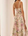 Iraso Long Dress in Cream Botanic