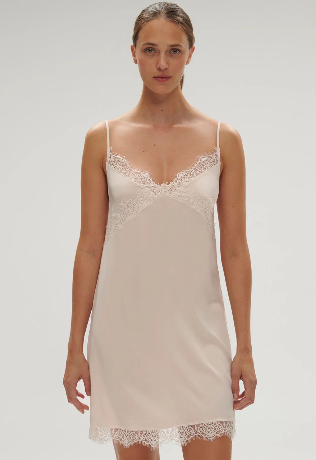 Short Night Dress in Sakura Pink