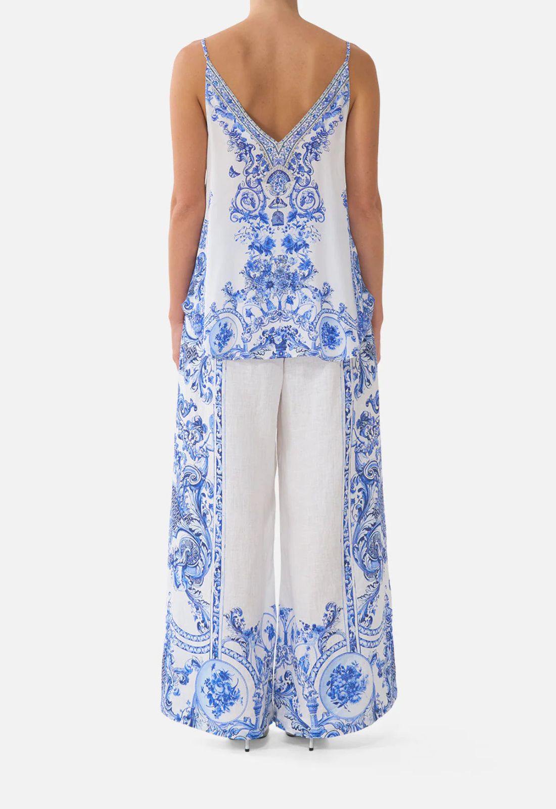 V-Neck Cami in Ceramic Panoramic