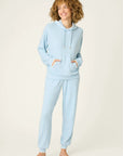 Western Blooms Jogger and Hoodie Set in Dream Blue