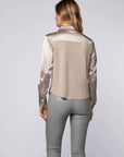 Tania Knit Blouse in Taupe