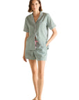 Essentiel Short Pj Set in Vert
