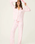 Happy Hour Long PJ Set in Light Pink