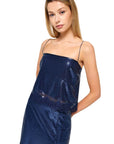 Marceli Sequin Camisole in Dark Mirage