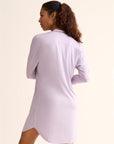 Dolman 3/4 Sleeve Nightshirt in Lavender Cream