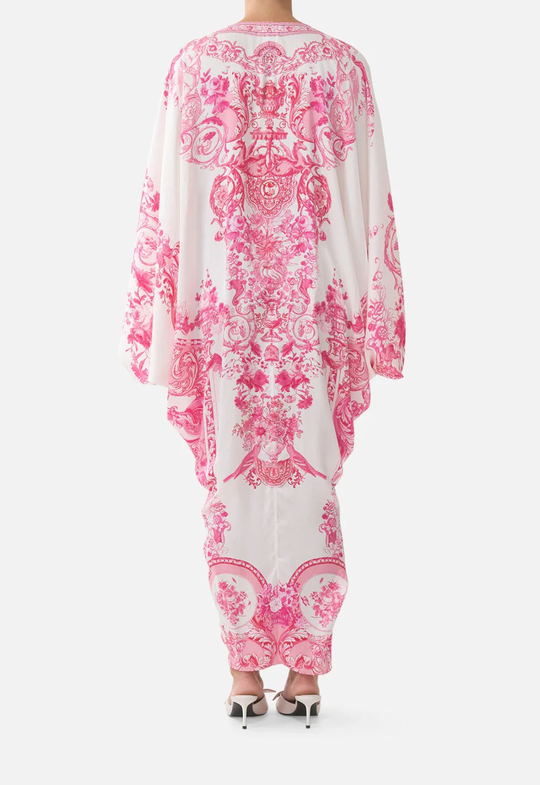 T Shape Long Kaftan in Livin La Vida Rosa