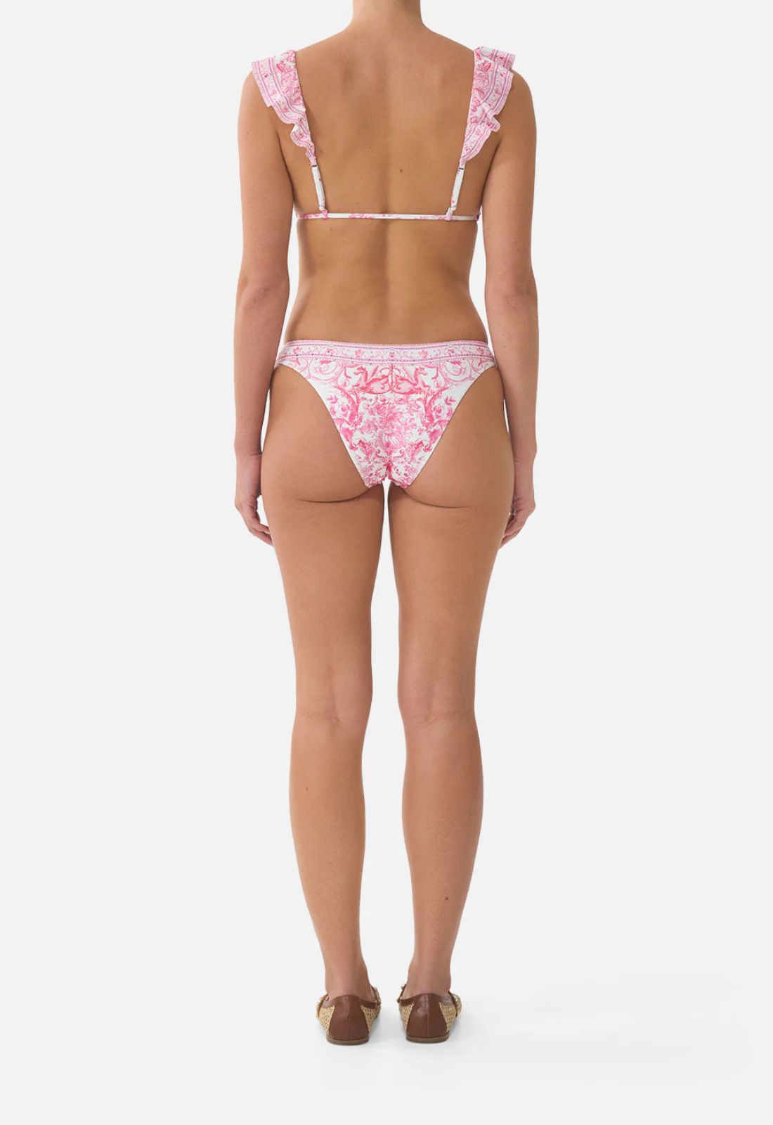 Tie Front Tri  Bikini in Livin La Vida Rosa