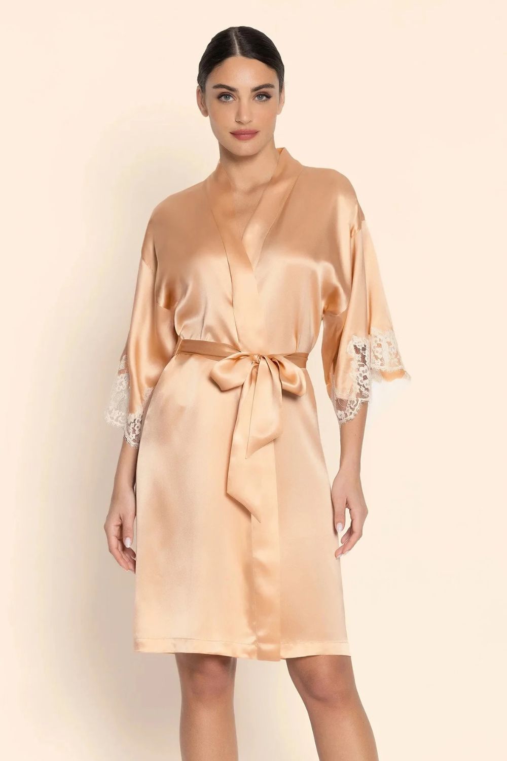 Splendeur Soie Robe in Peche