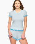 Amalia Cap Sleeve Tee and Short PJ Set in Fontana