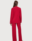 Gisele Long PJ Set in Haute Red/Ivory