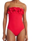 Tess Bandeau One Piece in Cherry