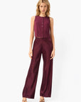 Bristol Mid Rise Pant in Blackberry