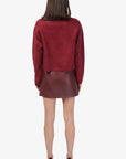 Niall Cashmere Sweater in Syrah