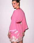 Juliet Lace Robe in Watermelon